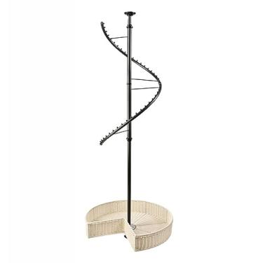 Imagem de JYXYXSCP Rack de armazenamento de guarda-roupa, suporte giratório para panos de chão, prateleira de organização multifuncional (preto H162)