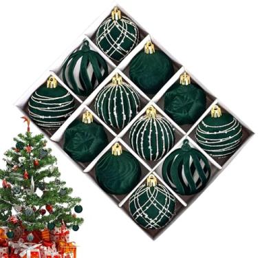 Imagem de Decorações de bola de Natal - Pingente de árvore - Enfeite de bola macio de 6 cm para caminho de mesa ao ar livre jardim árvore de Natal lareira corrimão janela guirlanda escada