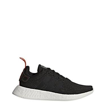 Imagem de adidas Originals Tênis de corrida masculino NMD_r2 Prime Knit, Preto/Preto/Preto/Future Harvest, 8.5