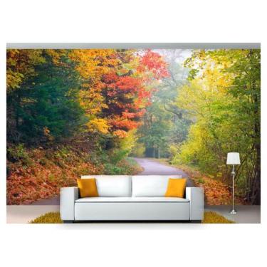 Imagem de Papel De Parede Estrada Caminho Floresta 3D 7,50m² Nes112 - Você Decor