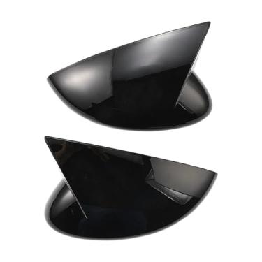 Imagem de Capa de espelho retrovisor lateral do carro compatível com Ford Mach-E 2021-2023 fibra de carbono preta Exteior substituição capas de espelho lateral estilo (fibra de carbono preta)