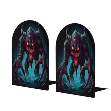 Imagem de Dragão legal abstrato grande suporte de livros de madeira decorativo antiderrapante resistente terminais de livro para mesa de escritório em casa biblioteca de estudo escolar divisórias de livros para