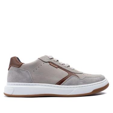 Imagem de Sapatênis Masculino Pegada de Couro Cinza, Cinza, 38