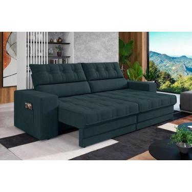 Imagem de Sofá Oscar Plus 2,30m Retrátil/Reclinável Suede Petróleo - Xflex - XFl