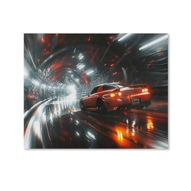 Imagem de HouLaiZhe Speed ​​jdm S2000 Tunnel Sports Cool Posters Canvas Wall Estética Decoração de parede Impressão de parede Sala de Galeria Decoração de parede para quarto sala de estar escritório 11 x 14