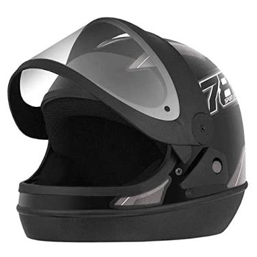 Imagem de CAPACETE FECHADO PRO TORK NEW SPORT MOTO PRETO FOSCO - CINZA TAM. 56
