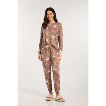 Imagem de Conjunto Pijama Feminino Longo Confort Dreams Estampado-Feminino