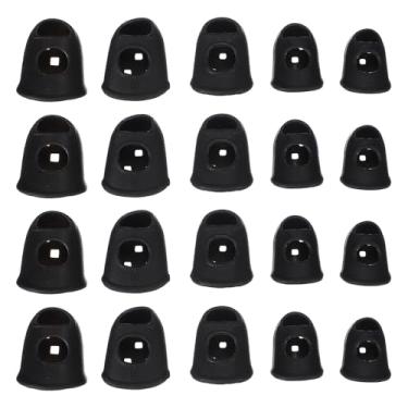 Imagem de PATIKIL Pontas de dedo de borracha, 5 tamanhos, 20 peças, protetor de dedo de guitarra de silicone, acessórios de tricô para costura manual de papel, classificação de dinheiro, contagem de guitarra