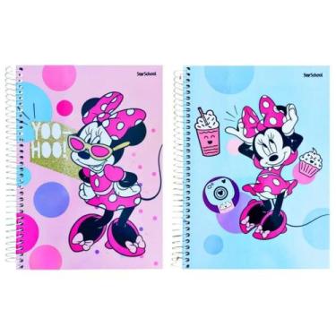 Imagem de Kit c/2 cadernos espiral univ. minnie c/ 80 folhas - jandaia