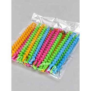 Imagem de Hastes permanentes de cabelo, design em espiral, tamanhos variados, hastes flexíveis para cachos de onda fria DIY em casa e salão profissional (cerca de 20 peças)