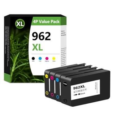 Imagem de Cartuchos de tinta 962XL de substituição para HP 962XL pacote combo 962 XL para impressora Officejet Pro 9015e 9010 9025e 9015 9025 9018e 9025e 9020 (pacote com 4)