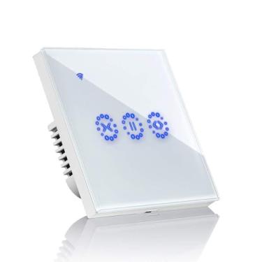 Imagem de Interruptor de Cortina WiFi com Controle Remoto para Persianas Elétricas Enroladeiras e Portões Garagem por Voz Timer Móvel via APP Compatível Home iO