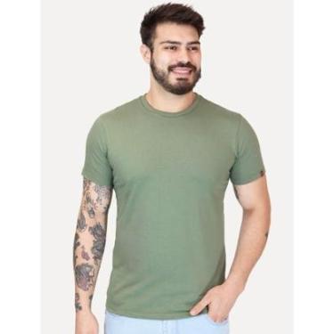 Imagem de Camiseta Levis Masculina Slim Tag Sleeve Lisa Verde-Masculino