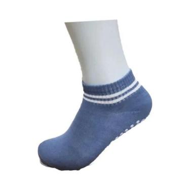 Imagem de Meias Antiderrapantes Femininas Com Listras Duplas Para Pilates, Yoga,