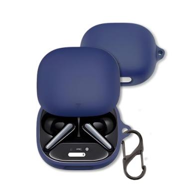 Imagem de Capa para fones de ouvido Anker Soundcore Liberty 4 Pro, capa protetora de silicone macio FJIASTB com mosquetão, à prova de choque (azul escuro)