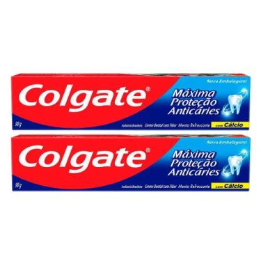 Imagem de Kit 2 Creme Dental Colgate Máxima Proteção Anticáries 90g