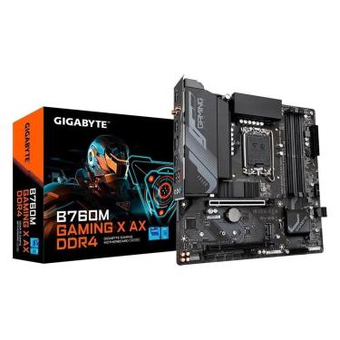 Imagem de Placa-Mãe Gigabyte B760M Gaming X AX Rev 1.1, Intel LGA 1700 MATX, DDR5, AX WiFi-Unissex