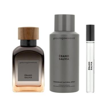 Imagem de Kit Perfume Adolfo Dominguez Ébano Sálvia Eau de Parfum 120ml + 10ml Desodorante Spray 150ml-Masculino