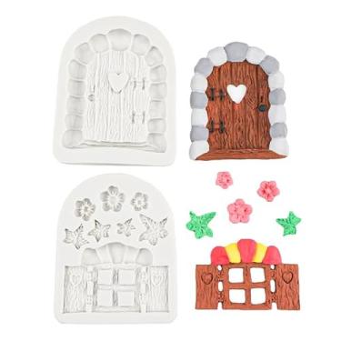 Imagem de Conjunto de moldes de chocolate de silicone 3D – Forma de nuvem de estrela da lua e casca de árvore, molde reutilizável de doces e fondant para decoração de bolos, faça você mesmo e fazer sobremesas