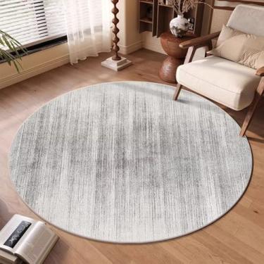 Imagem de Tapete redondo de veludo cristalino para sala de estar, decoração luxuosa, sala de estar, sofá, tapete grande, dobrável para quarto (180x180 cm/sem fiapos)