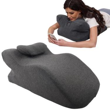 Imagem de cozwish Almofada ergonômica de espuma viscoelástica para adultos, almofada de suporte para costas, pescoço, suporte para pernas, refluxo ácido, uso versátil, espuma 50D, lavável na máquina (preto)