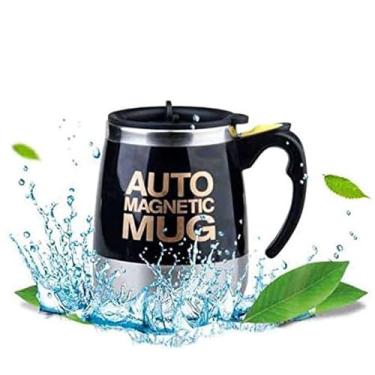 Imagem de Caneca de agitação automática copo de aço inoxidável para café/chá/chocolate quente/caneca de leite para escritório/cozinha/viagem/casa