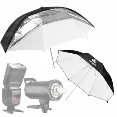 Imagem de Sombrinha Preta Branca 101cm Reversível Greika Bw-40 2 Em 1 Para Flash