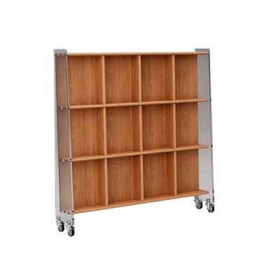 Imagem de Porta-revistas de acrílico para armário de arquivo, suporte de jornal, rack de armazenamento doméstico, suporte de impressora simples para escritórios em casa (marrom)