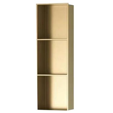 Imagem de Nichos de aço inoxidável, armários de parede decorativos para sala de estar, nichos metálicos, prateleiras embutidas, prateleiras de armazenamento de cozinha, adequadas para biblioteca, cafés, locais