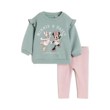 Imagem de Conjunto De Moletom Com Estampa Completa Da Minnie Para Meninas, Calça