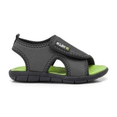 Imagem de Sandália Papete Infantil Menino Klin Tic Tac Grafite/Verde-Masculino