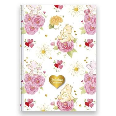Imagem de Caderno Colegial Ursinhos Carinhosos Costurado 160 Folhas, Branco