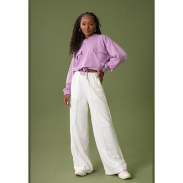 Imagem de Blusão Cropped em Moletom sem Felpa Feminino Adulto The Philippines-Feminino