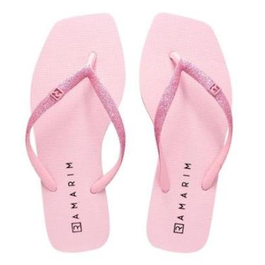 Imagem de Chinelo Ramarim Feminino Solarize Bico Quadrado Glitter-Feminino