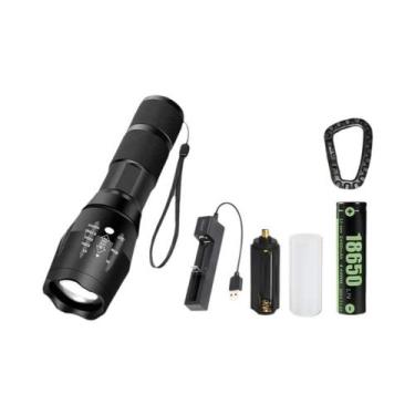 Imagem de Lanterna LED T6 À Prova d'Água De Alta Potência Com 5 Modos Zoom Alumí