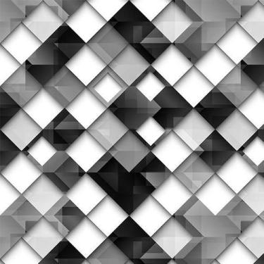 Imagem de Kit 8 Rolos Papel De Parede Adesivo Branco E Preto 3,0M - Gh Papel De 