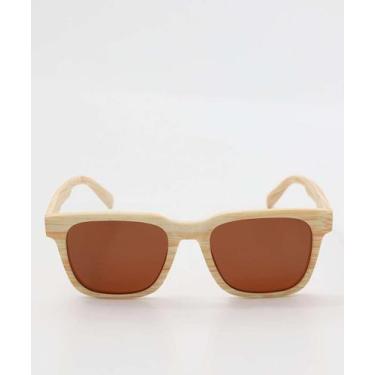Imagem de Óculos de Sol Feminino Quadrado Marisa-83778, UN, Marrom, Bege