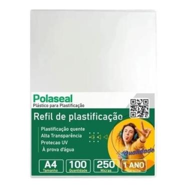 Imagem de Polaseal Plástico para Plastificação A4 220x307x0,10mm 100un - Cassmar