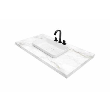 Imagem de Bancada Para Banheiro Reta Para Cuba De Apoio 70x40 cor:calacata - Pri