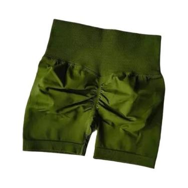 Imagem de Shorts Esportivos De Cintura Alta Para Mulheres, Modelagem Que Levanta