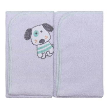 Imagem de Toalha de Boca de Felpa Com Puff e Acabamento em Overlock 29cm x 35cm 
