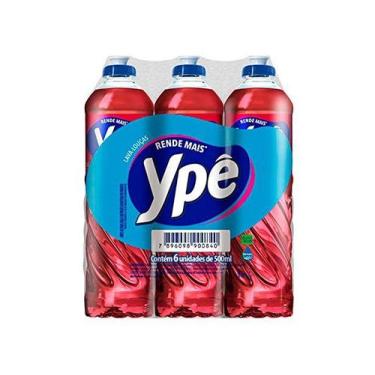 Imagem de Detergente Ypê Maçã 500ml Com 6 Unidades, Maçã
