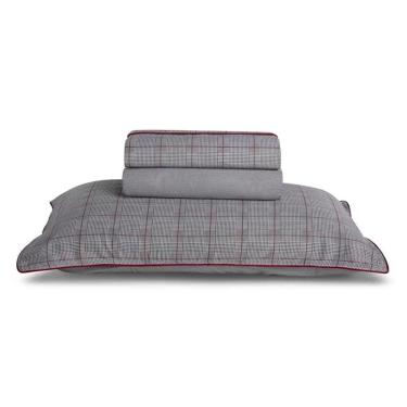 Imagem de Jogo de Cama Solteiro King By The Bed 300 Fios Algodão Egipcio The Glen 3 peças ( 2 Lençois + 1 Fronhas)