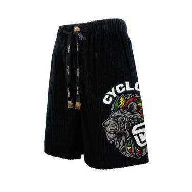 Imagem de (LANÇAMENTO) Bermuda Cyclone Veludo Relax Reggae Lion, Preto, GG