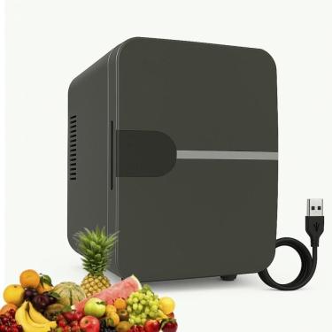 Imagem de Geladeira Portátil 4l 12v Cinza Mini Frigobar Skincare