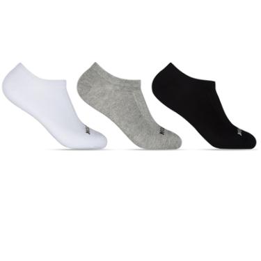 Imagem de Kit Meia Invisível Feminina Branco Preto Cinza Hoahi Algodão Confortável