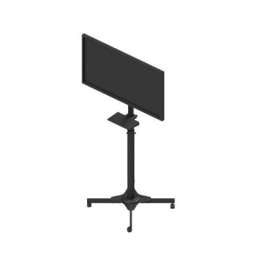 Imagem de Pedestal para TV, monitor 27" a 55" com bandeja e rodízios - Avatron S