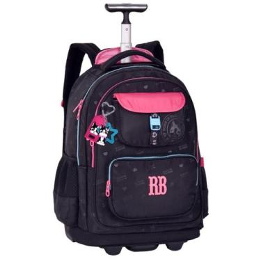 Imagem de Mochila Rebecca Bonbon Rodinhas Infantil para Material Escolar Reforça