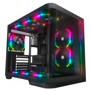Imagem de Gabinete Gamer Redragon Wideload Extreme, Mid Tower, ATX, Lateral e Fr