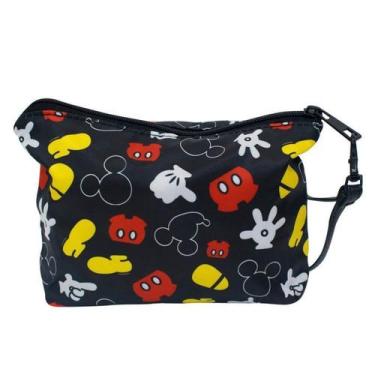 Imagem de Necessaire preto partes corpo mickey 16x20x6cm - disney